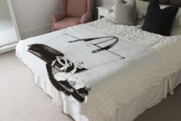 Benjamin Tate Design Dressed To Impress Blanket in Natural - Size: 120 cm x 150 cm - thumbnail 3