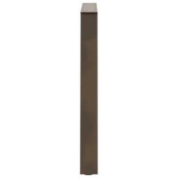 Berkfield Home Dining Table Legs V-Shape 3 pcs Natural Steel 80x(72-73.3) cm Steel in Brown - thumbnail 6