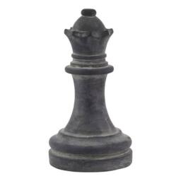 Lemon Pavilion Furniture and Decor Amalfi Queen Chess Piece - Ceramic - L16 x W16 x H29 cm - Grey