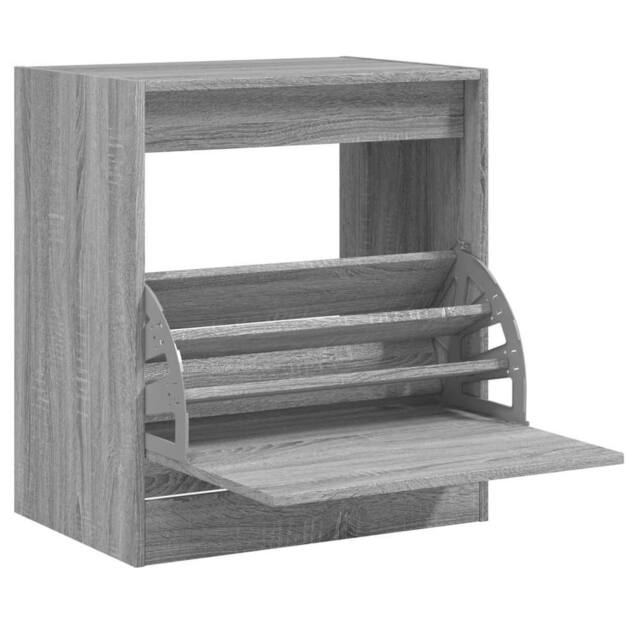 Berkfield Home Shoe Cabinet Grey Sonoma 60x42x69 cm Engineered Wood - Size: 60 x 42 x 69 cm - image 1