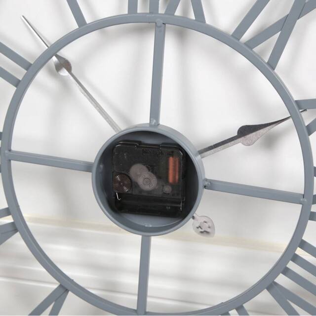 Home Garden Direct EOS - Skeleton Wall Clock with Roman Numerals - 40x40 - Black/Grey in Grey - image 1