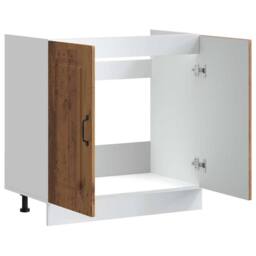 Berkfield Home Sink Base Cabinet Kalmar Old Wood 80x46x81.5 cm Engineered Wood in Brown - thumbnail 5
