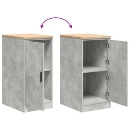 Berkfield Home Garage Storage Cabinet Concrete Grey 40x51x85 cm Solid Wood Pine - Size: 40 x 51 x 85 cm - thumbnail 9
