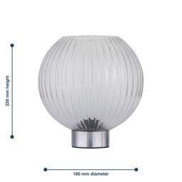 First Choice Lighting Set of 2 Betchley - Battery Operated Chrome Lamp with Clear Glass in Silver - thumbnail 8
