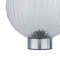 First Choice Lighting Set of 2 Betchley - Battery Operated Chrome Lamp with Clear Glass in Silver - thumbnail 5
