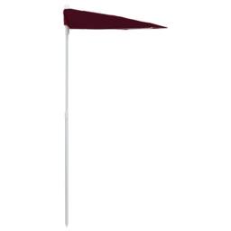 Berkfield Home Durable Garden Half Parasol with Pole 180x90 cm Bordeaux Red in Burgundy - thumbnail 5