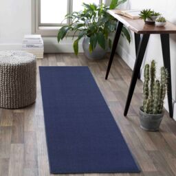 Desire Rugs Simple Low Pile Modern Tufted Area Rugs for Living Room with Felt Backing in Navy - Size: 57 cm x 110 cm - thumbnail 4