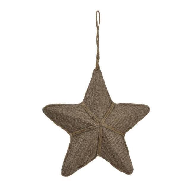 Lemon Pavilion Furniture and Decor Medium Jute Hanging Star Bauble - Rope - L20 x W20 x H6 cm - Brown