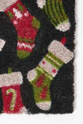 Homescapes Christmas Stockings Non-Slip Coir Doormat, 40 x 60 cm - thumbnail 2