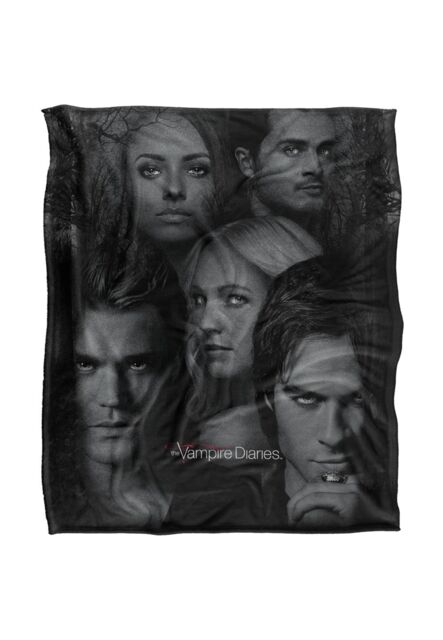 Warner Brothers The Vampire Diaries Silky Touch Super Soft Throw Blanket 152x127cm in White - Size: 152x127 cm - image 1