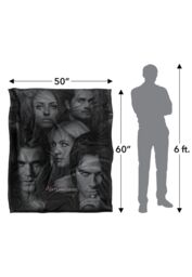 Warner Brothers The Vampire Diaries Silky Touch Super Soft Throw Blanket 152x127cm in White - Size: 152x127 cm - thumbnail 3