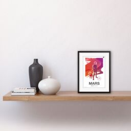 "Artery8 Wall Art Print NASA Modern Explorers Explore Moon to Mars Dune Scouts Artemis Poster Artwork Framed 9X7 Inch in Black - Size: W7"" x H9""" - thumbnail 2