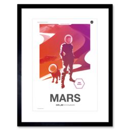 "Artery8 Wall Art Print NASA Modern Explorers Explore Moon to Mars Dune Scouts Artemis Poster Artwork Framed 9X7 Inch in Black - Size: W7"" x H9""" - thumbnail 1
