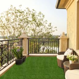 Costway Artificial Grass Turf 125 x 185 CM Dog Grass Mat Potty Training Rug in Green - Size: 120 cm x 185 cm - thumbnail 6