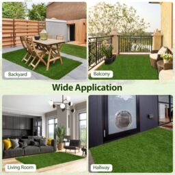 Costway Artificial Grass Turf 125 x 185 CM Dog Grass Mat Potty Training Rug in Green - Size: 120 cm x 185 cm - thumbnail 5