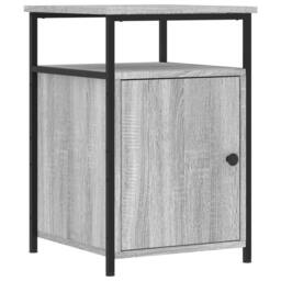 Berkfield Home Bedside Cabinet Grey Sonoma 40x42x60 cm Engineered Wood - Size: 40 x 42 x 60 cm - thumbnail 2