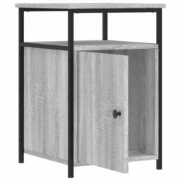 Berkfield Home Bedside Cabinet Grey Sonoma 40x42x60 cm Engineered Wood - Size: 40 x 42 x 60 cm - thumbnail 5