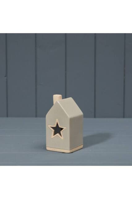 KDMD Cream Classic Ceramic House Tealight in Beige - image 1