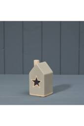 KDMD Cream Classic Ceramic House Tealight in Beige