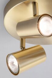BHS Lighting Barley Spotlight Plate Ceiling Light in Metallic Gold - thumbnail 3