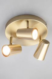 BHS Lighting Barley Spotlight Plate Ceiling Light in Metallic Gold