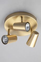 BHS Lighting Barley Spotlight Plate Ceiling Light in Metallic Gold - thumbnail 2