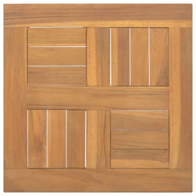 Berkfield Home Square Table Top 40x40x2.5 cm Solid Wood Teak in Brown - image 1