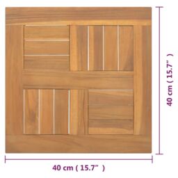 Berkfield Home Square Table Top 40x40x2.5 cm Solid Wood Teak in Brown - thumbnail 6