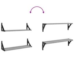 Berkfield Home Beautiful Wall Shelves 2 pcs Grey Sonoma 60x15x15.5 cm - thumbnail 8