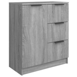 Berkfield Home Sideboards 2 pcs Grey Sonoma 60x30x70 cm Engineered Wood - Size: 60 x 30 x 70 cm - thumbnail 5