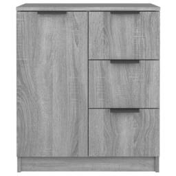Berkfield Home Sideboards 2 pcs Grey Sonoma 60x30x70 cm Engineered Wood - Size: 60 x 30 x 70 cm - thumbnail 6