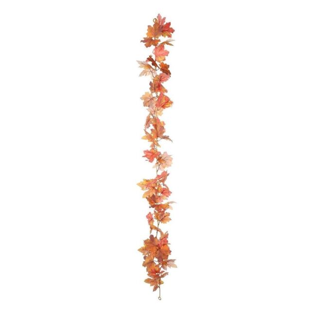 Garden Greatness 170cm Orange Maple Leaf Autumn Garland Decoration - Size: 1 Pack