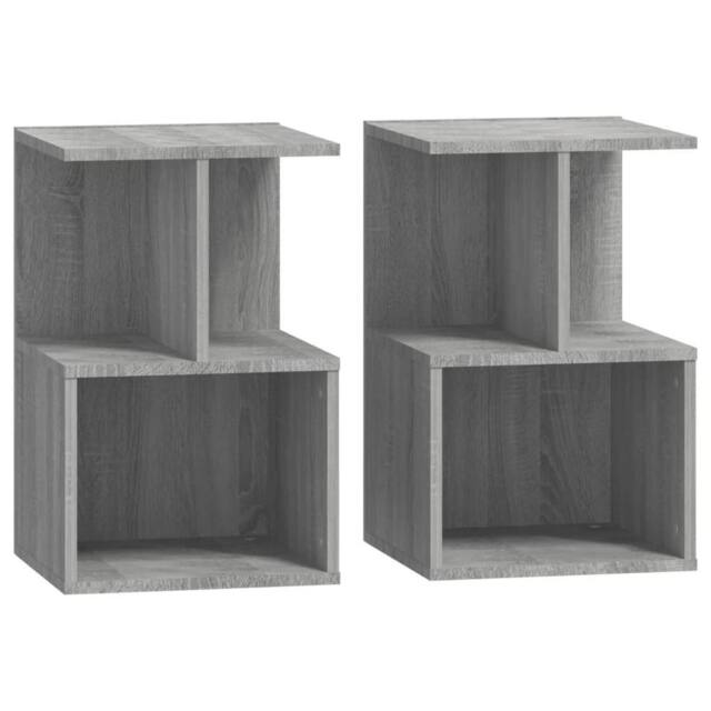 Berkfield Home Bedside Cabinets 2 pcs Grey Sonoma 35x35x55 cm Engineered Wood - Size: 35 x 35 x 55 cm - image 1