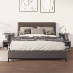 Berkfield Home Bedside Cabinets 2 pcs Grey Sonoma 35x35x55 cm Engineered Wood - Size: 35 x 35 x 55 cm - thumbnail 2