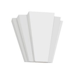Harper Living Art Deco Up & Down Wall Light White Ceramic Finish - thumbnail 2