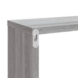 Berkfield Home Wall Cube Shelves 4 pcs Grey Sonoma 80x15x26.5 cm Engineered Wood - thumbnail 8