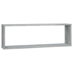 Berkfield Home Wall Cube Shelves 4 pcs Grey Sonoma 80x15x26.5 cm Engineered Wood - thumbnail 5