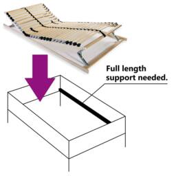 Berkfield Home Slatted Bed Base with 28 Slats 7 Zones 90x200 cm in Light Tan - thumbnail 5