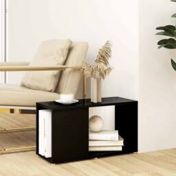 Berkfield Home TV Cabinet Black 60x24x32cm Engineered Wood - Size: 60 x 24 x 32 cm - thumbnail 3