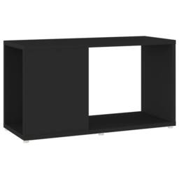 Berkfield Home TV Cabinet Black 60x24x32cm Engineered Wood - Size: 60 x 24 x 32 cm - thumbnail 2