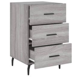Berkfield Home Modern Bedside Cabinet Grey Sonoma 40x40x66 cm Engineered Wood - Size: 40 x 40 x 66 cm - thumbnail 7