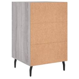 Berkfield Home Modern Bedside Cabinet Grey Sonoma 40x40x66 cm Engineered Wood - Size: 40 x 40 x 66 cm - thumbnail 8
