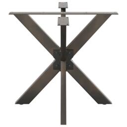 Berkfield Home Dining Table Leg Spider Shape Natural Steel 85x85x(72-73) cm Steel in Black - thumbnail 4
