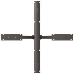 Berkfield Home Dining Table Leg Spider Shape Natural Steel 85x85x(72-73) cm Steel in Black - thumbnail 5