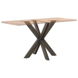 Berkfield Home Dining Table Leg Spider Shape Natural Steel 85x85x(72-73) cm Steel in Black - thumbnail 6