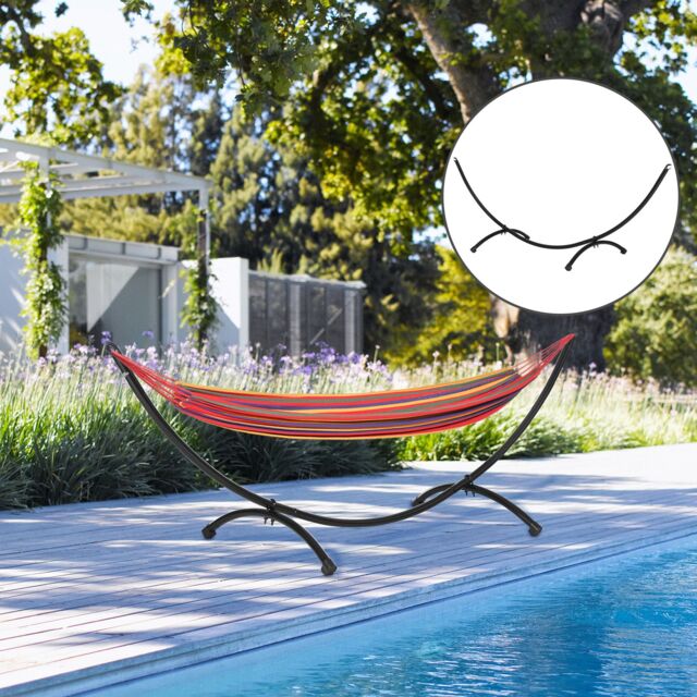 OUTSUNNY 3Metre Metal Hammock Stand Frame Replacement Garden Outdoor Patio in Black - image 1