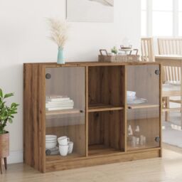 Berkfield Home Sideboard Artisian Oak 102x37x75.5 cm Engineered Wood in Brown - thumbnail 1