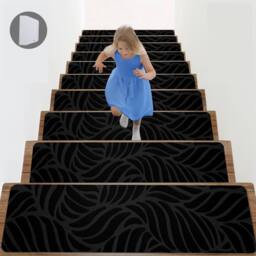 SPETLEK 15 Pcs Non-Slip Stair Pads for Home Safety & Decor Black