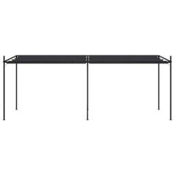Berkfield Home Gazebo with Retractable Roof 600x300x233 cm Anthracite in Black - Size: 600 x 300 x 233 cm - thumbnail 2