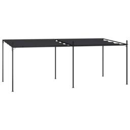 Berkfield Home Gazebo with Retractable Roof 600x300x233 cm Anthracite in Black - Size: 600 x 300 x 233 cm - thumbnail 1